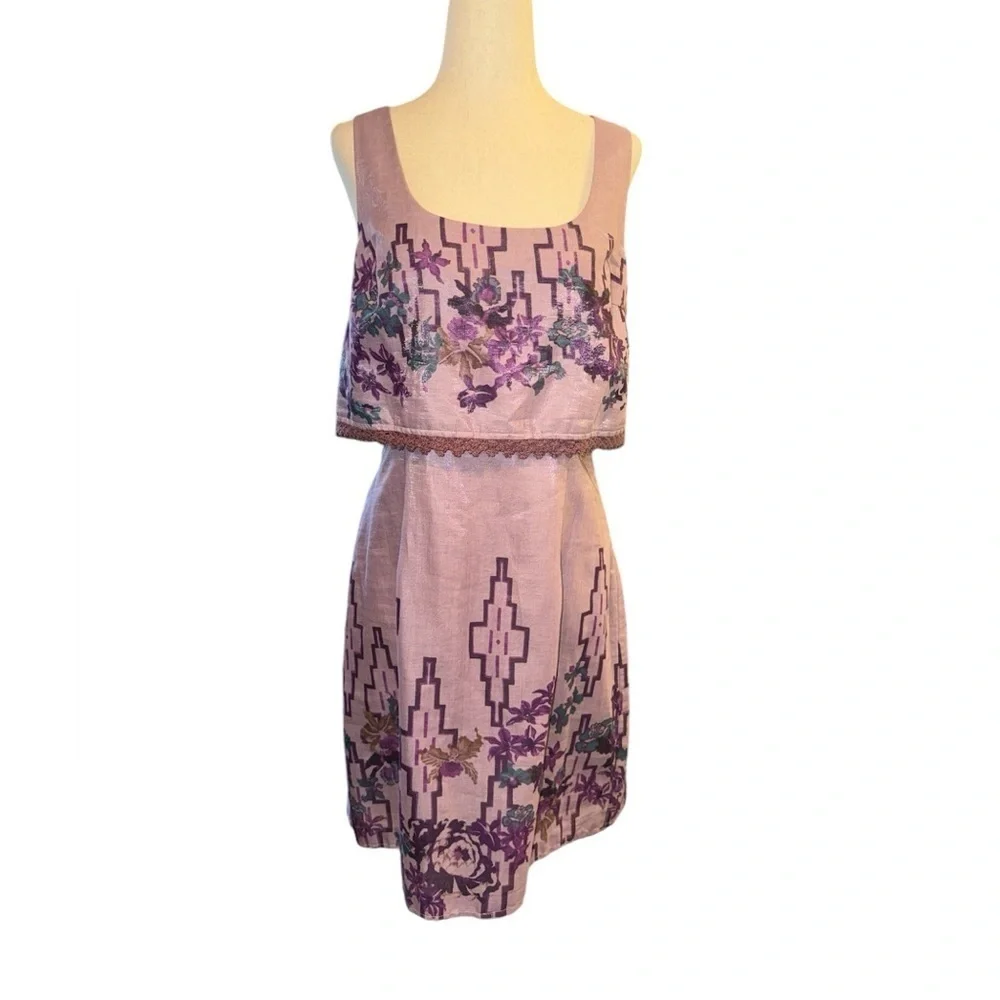 Free People Purple Mini Peplum dress